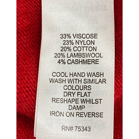 Antoni & Alison Christmas Bird Wool Blend Red Sweater S/M - Picture 5 of 7